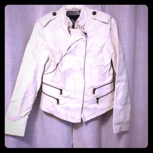 Steve Madden Faux White Leather Jacket